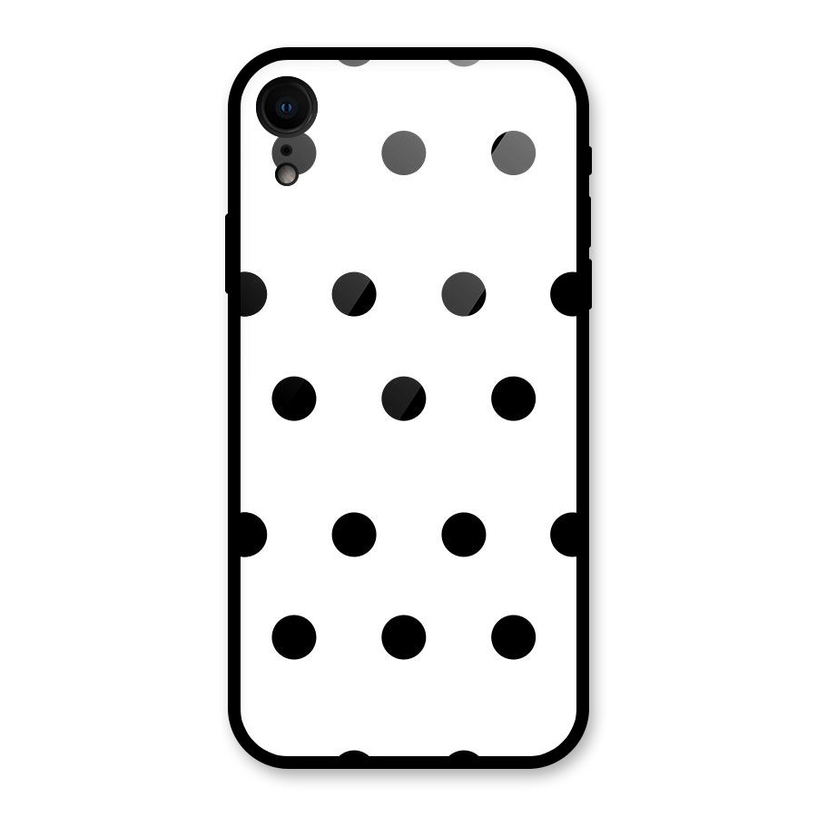 Royal Polka Dots Glass Back Case for iPhone XR