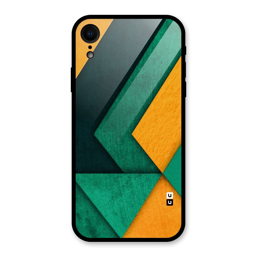 Rugged Abstract Stripes Glass Back Case for iPhone XR