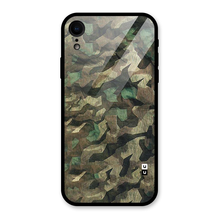 Rugged Army Glass Back Case for iPhone XR