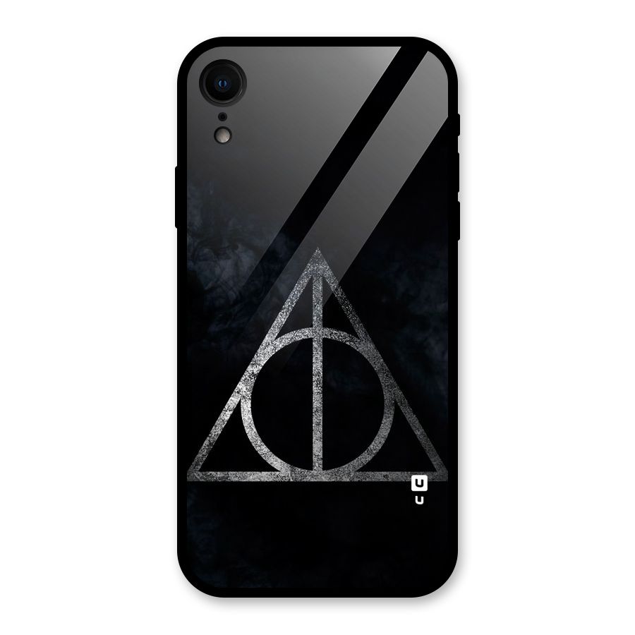 Rugged Triangle Design Glass Back Case for iPhone XR