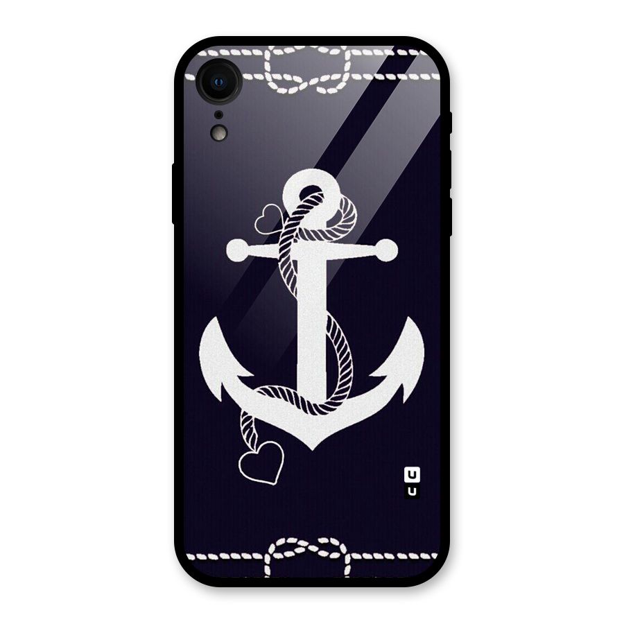 Sail Anchor Glass Back Case for iPhone XR