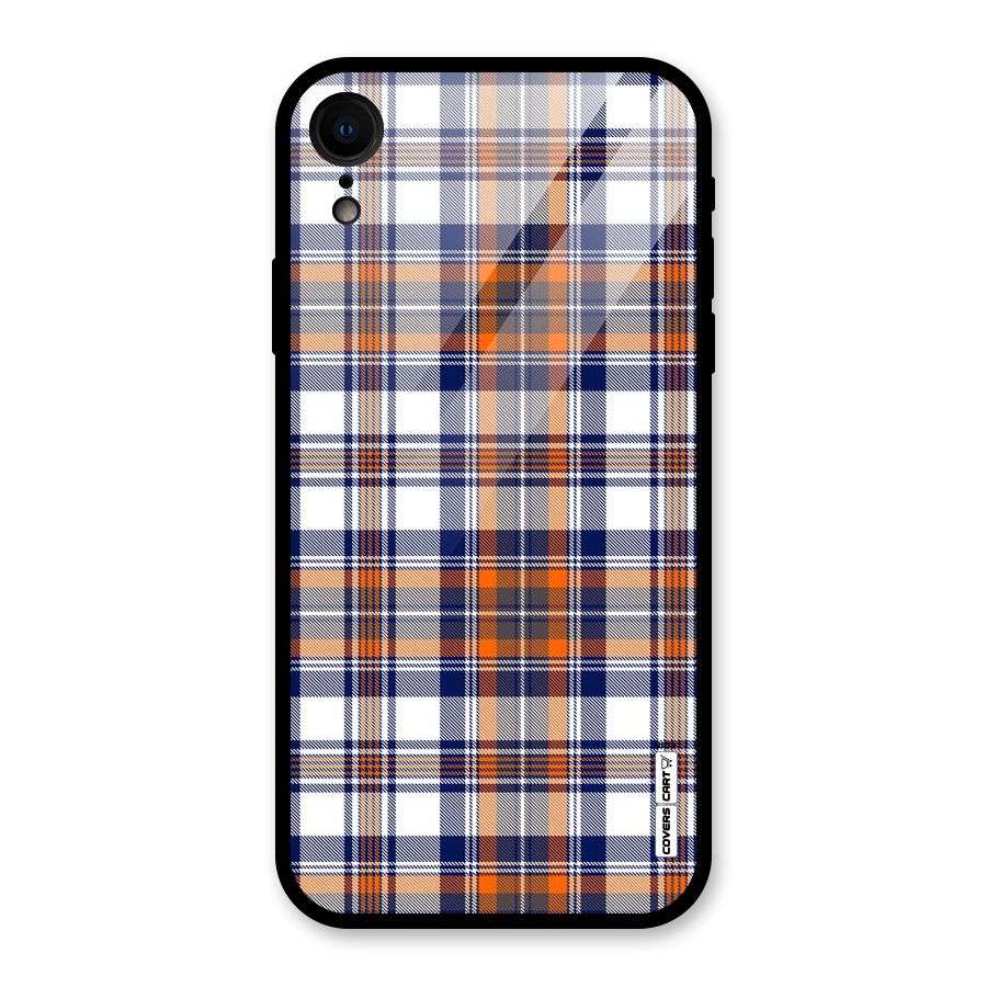 Shades Of Check Glass Back Case for iPhone XR