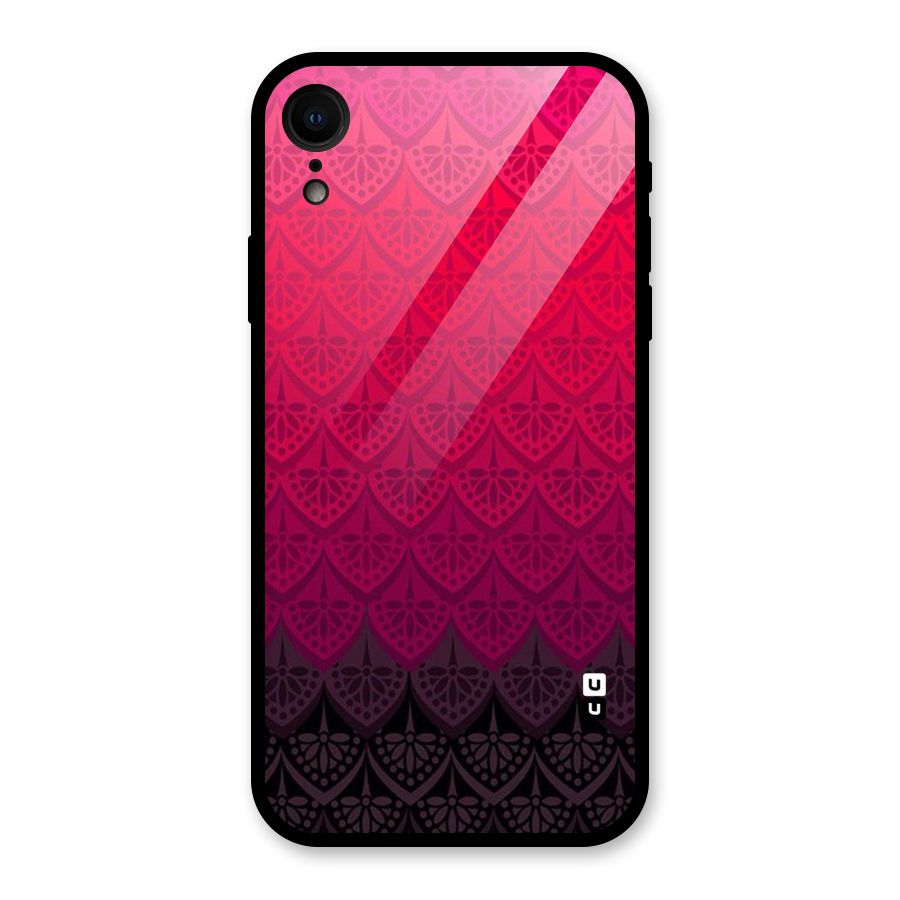 Shades Red Design Glass Back Case for iPhone XR