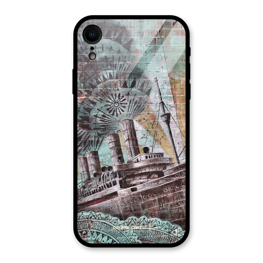 Ship Art Glass Back Case for iPhone XR