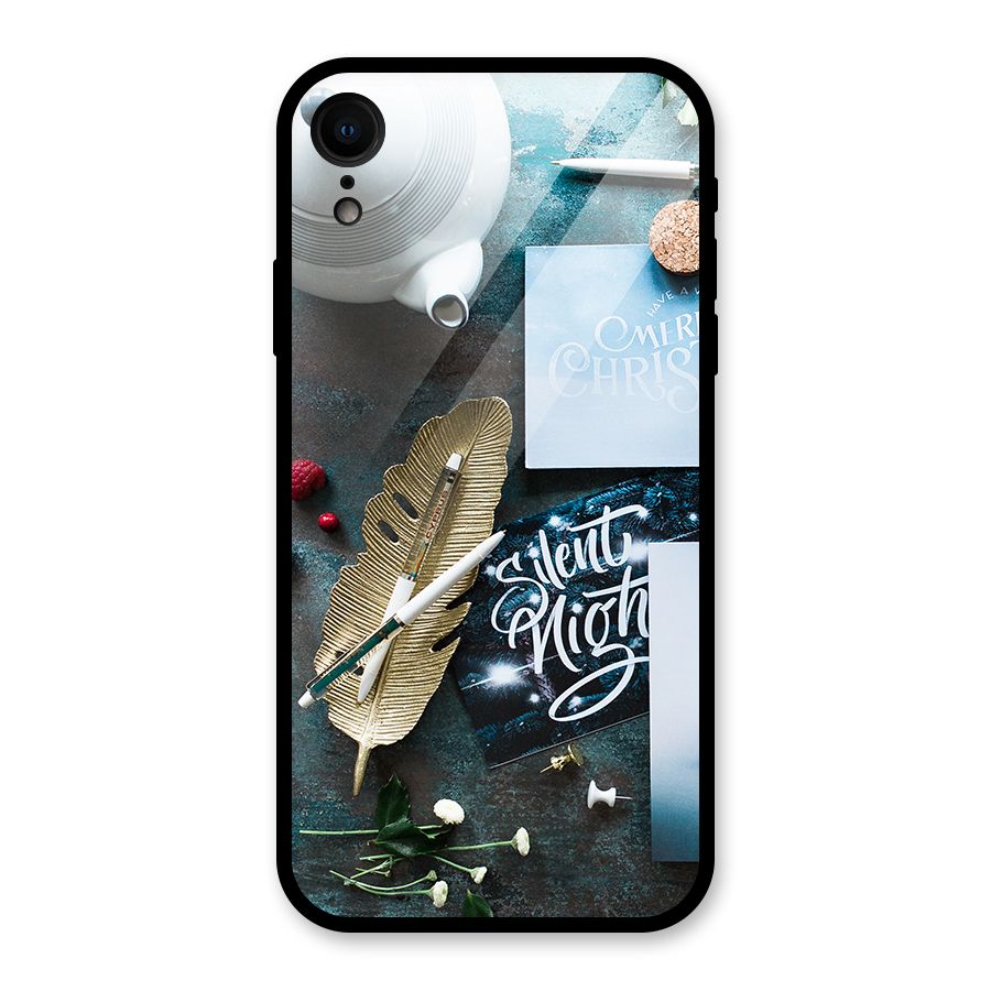 Silent Night Celebrations Glass Back Case for iPhone XR