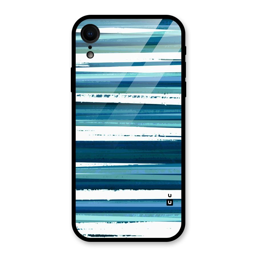 Simple Soothing Lines Glass Back Case for iPhone XR
