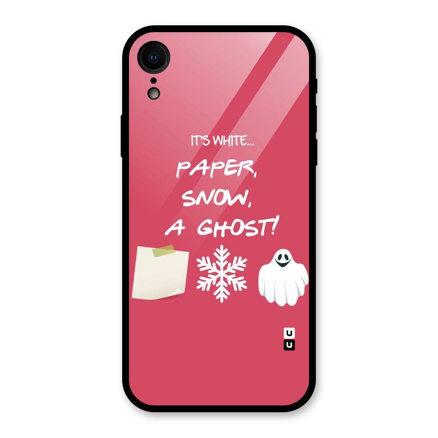 Snow Paper Glass Back Case for iPhone XR