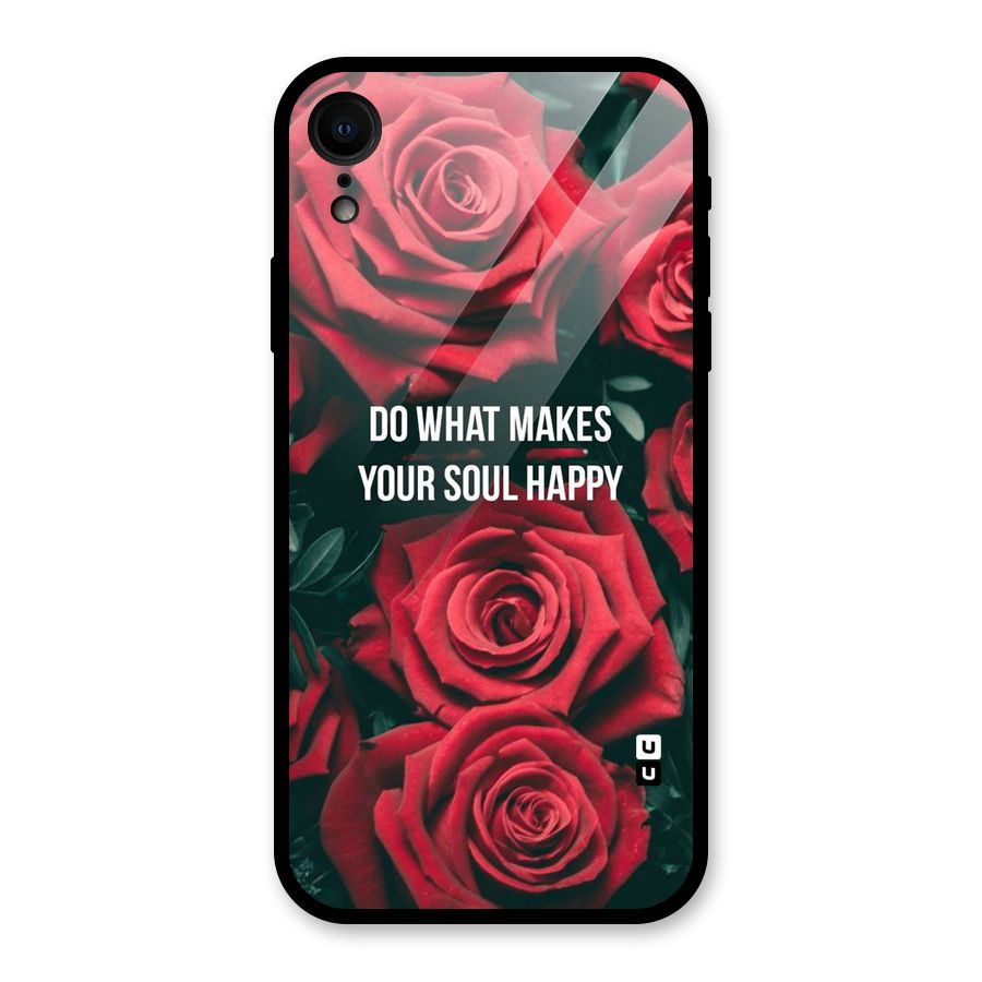 Soul Happy Glass Back Case for iPhone XR