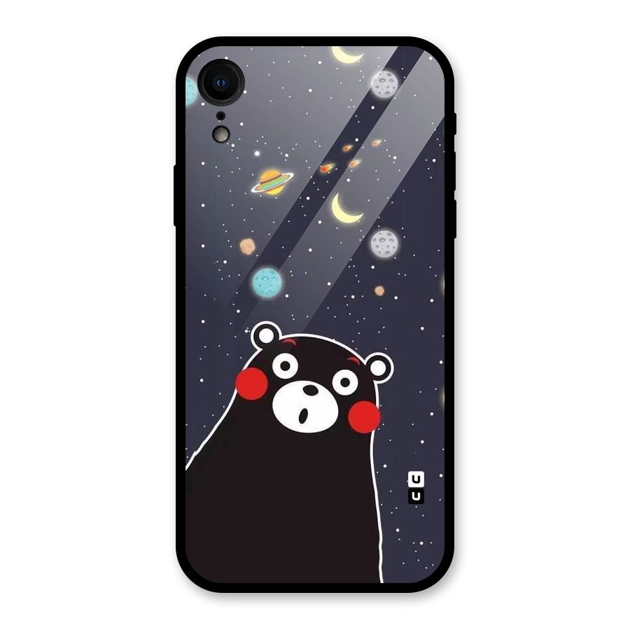 Space Bear Glass Back Case for iPhone XR