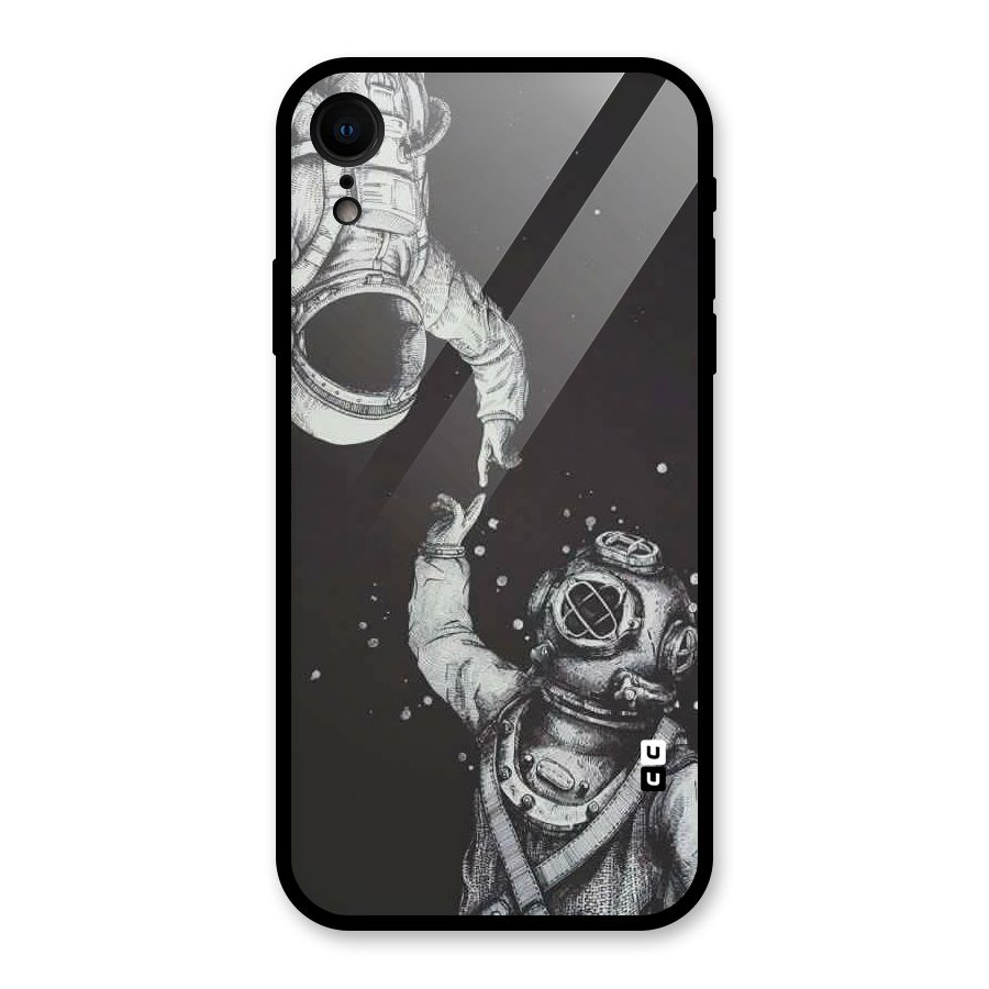 Space Meeting Glass Back Case for iPhone XR