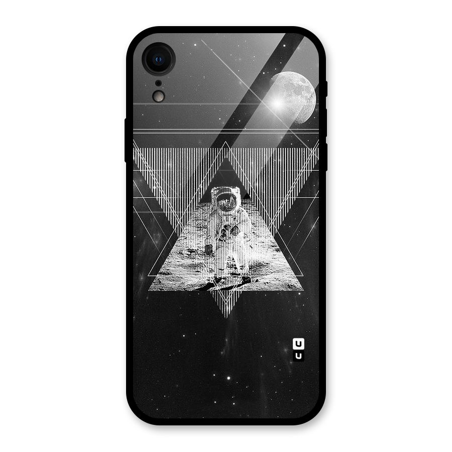 Space Triangle Abstract Glass Back Case for iPhone XR