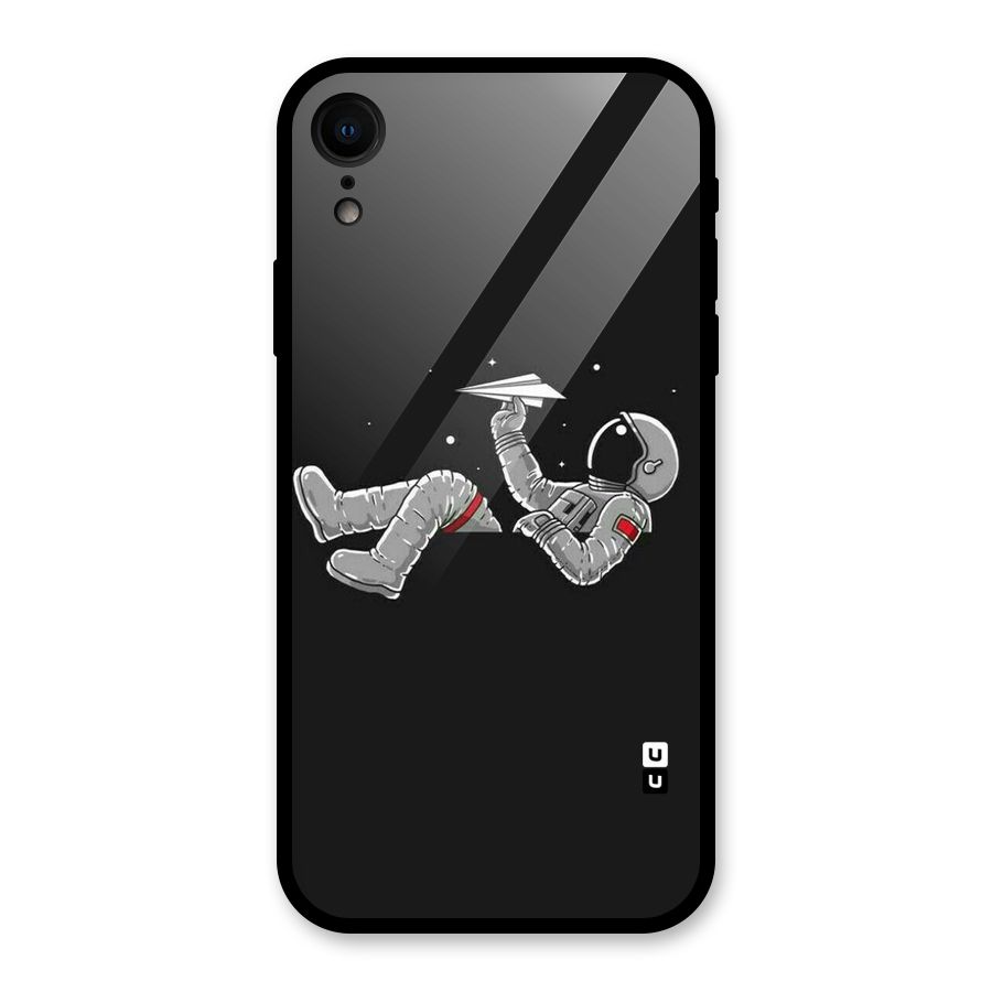 Spaceman Flying Glass Back Case for iPhone XR