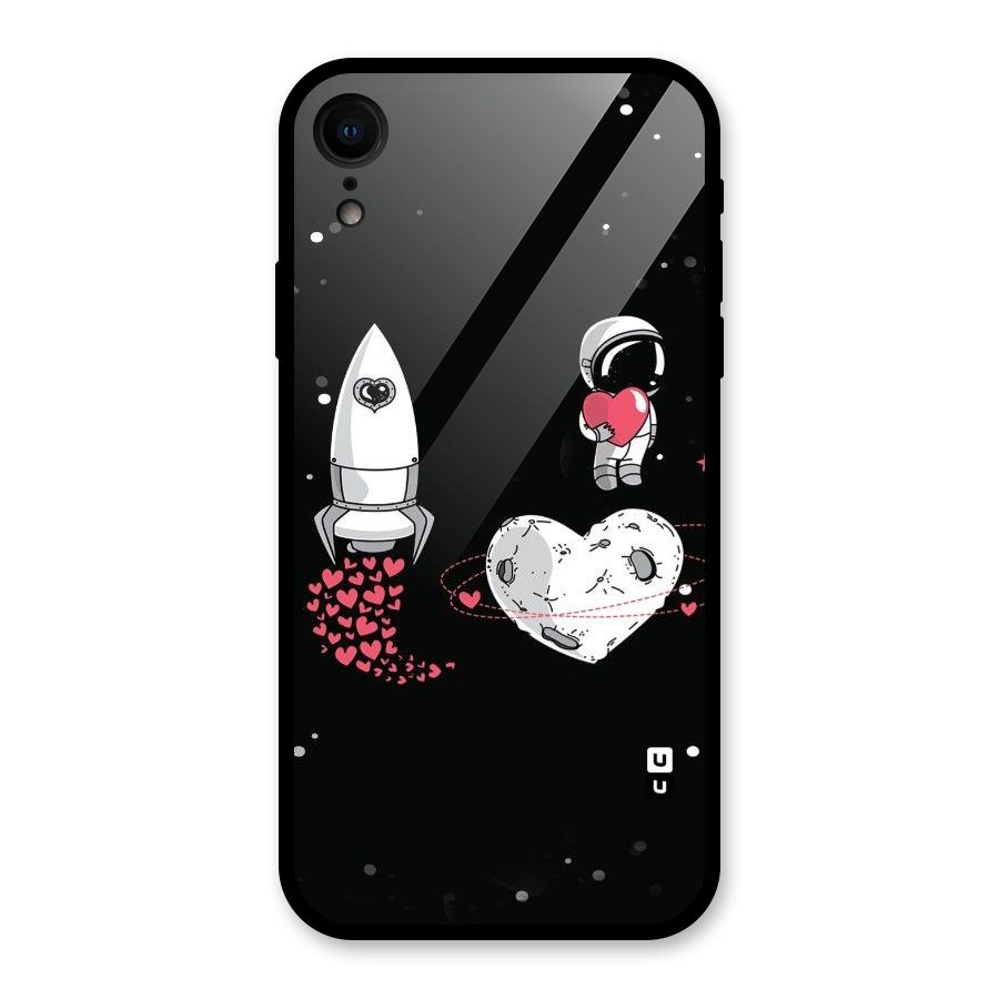 Spaceman Love Glass Back Case for iPhone XR