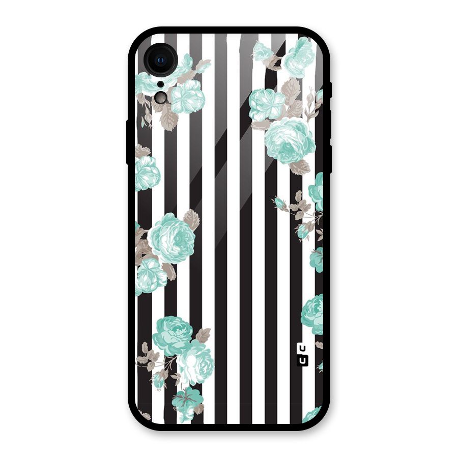 Stripes Bloom Glass Back Case for iPhone XR