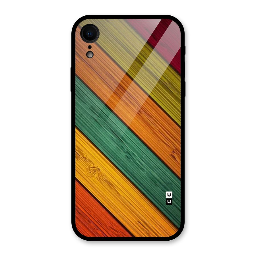 Stripes Classic Design Glass Back Case for iPhone XR