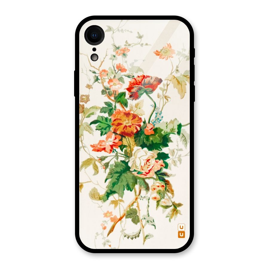 Summer Floral Glass Back Case for iPhone XR