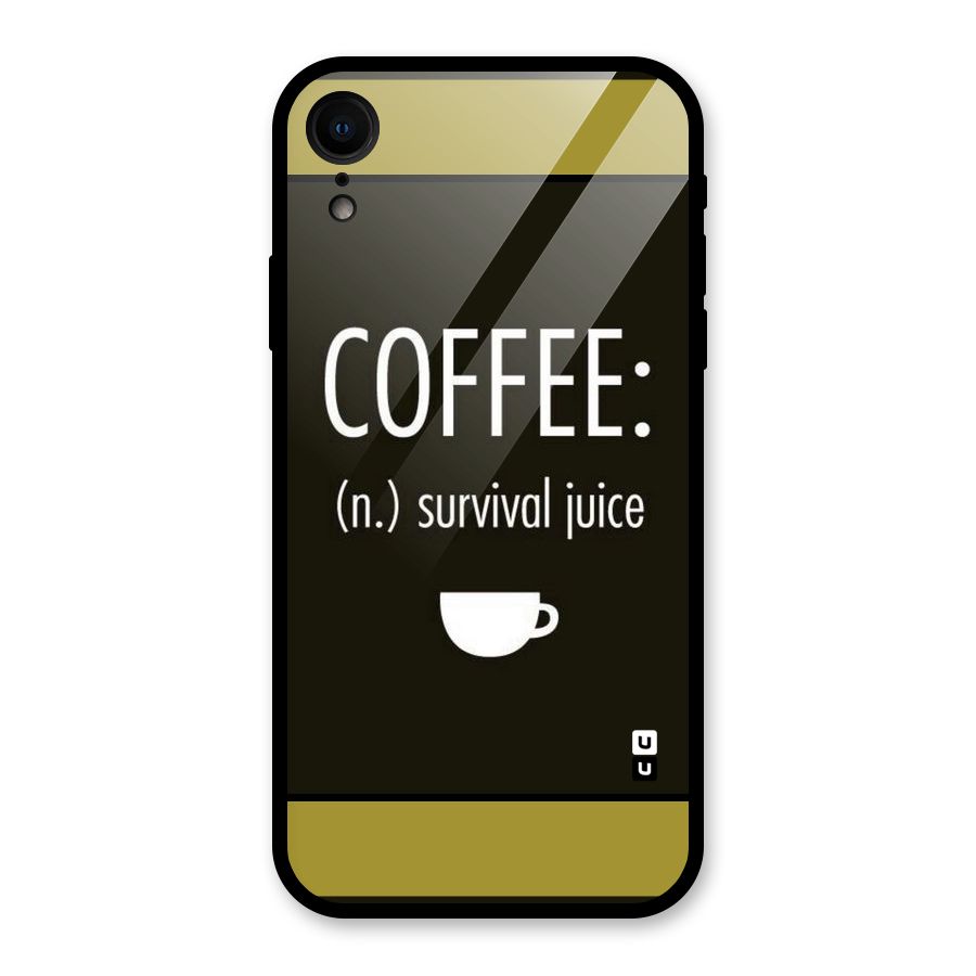 Survival Juice Glass Back Case for iPhone XR