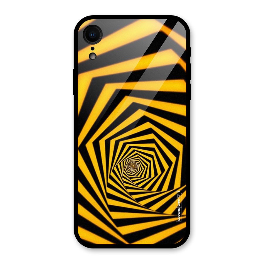 Taxi Pattern Glass Back Case for iPhone XR
