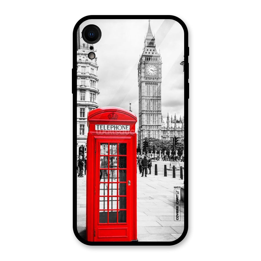 Telephone Booth Glass Back Case for iPhone XR
