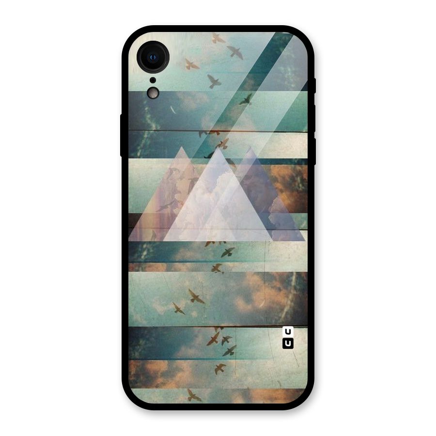 Three Triangles Glass Back Case for iPhone XR