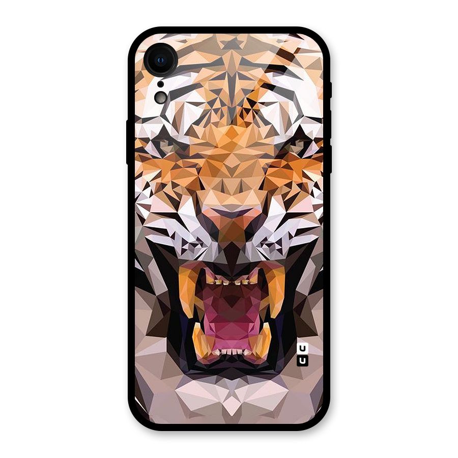 Tiger Abstract Art Glass Back Case for iPhone XR