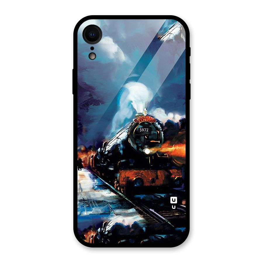 Train Art Glass Back Case for iPhone XR