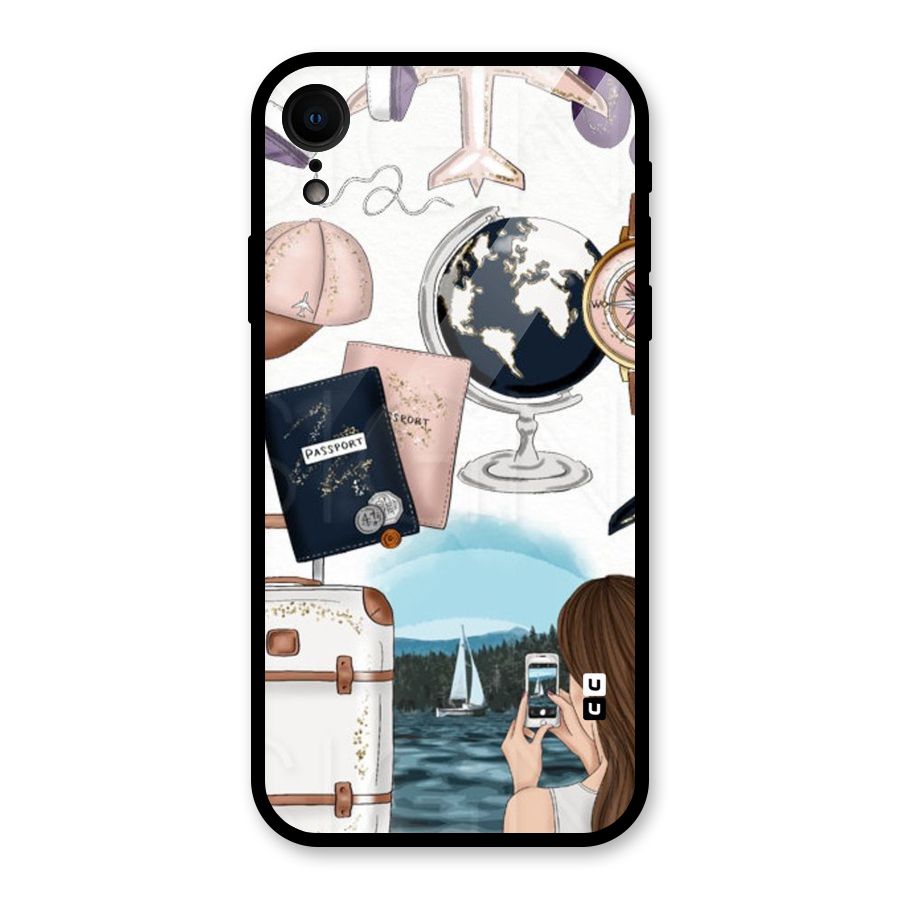 Travel Diaries Glass Back Case for iPhone XR