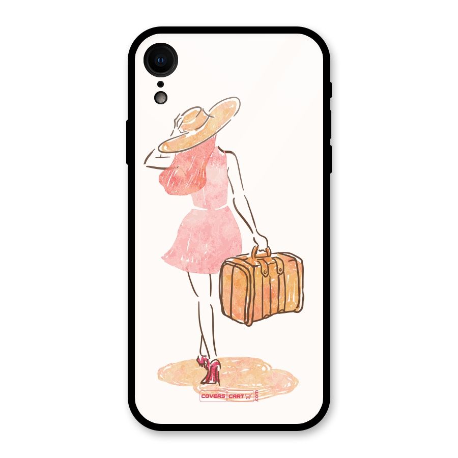 Travel Girl Glass Back Case for iPhone XR