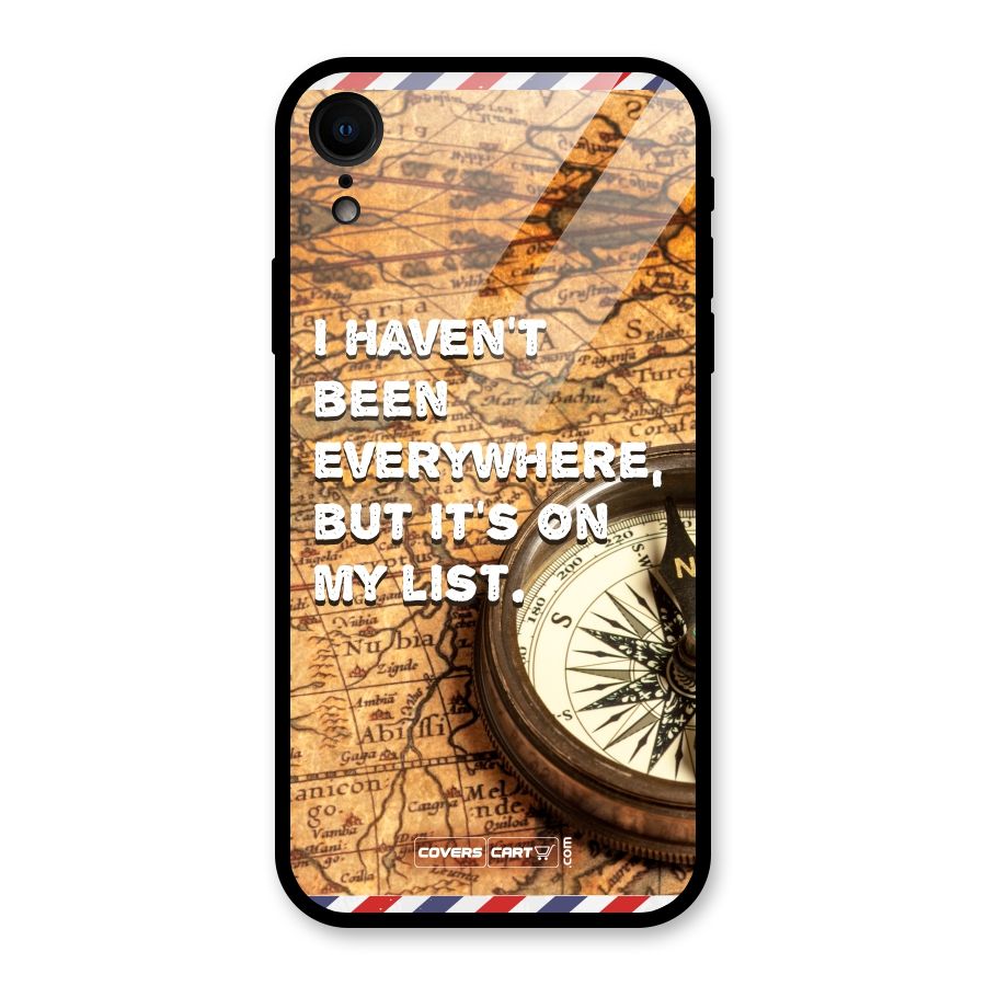 Travel Map Glass Back Case for iPhone XR