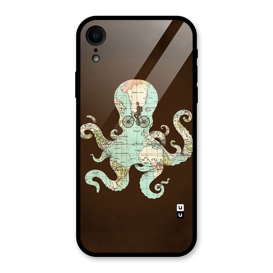 Travel Octopus Glass Back Case for iPhone XR