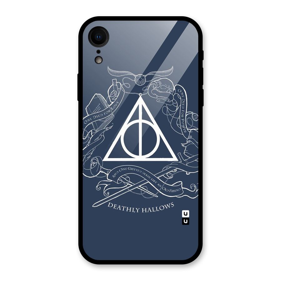 Triangle Blue Glass Back Case for iPhone XR