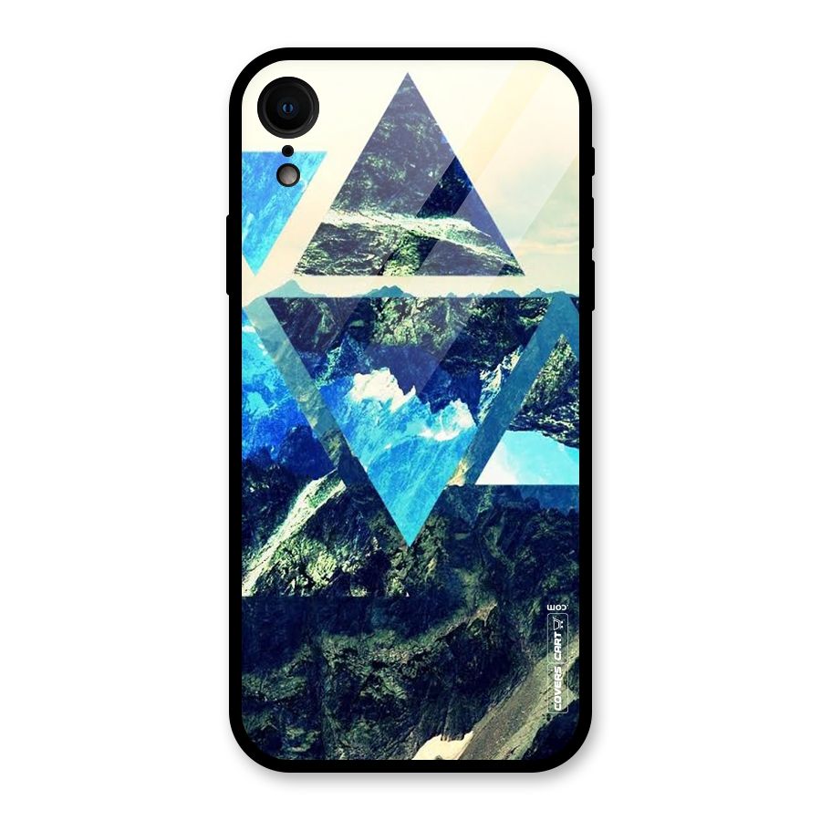 Triangular View Glass Back Case for iPhone XR