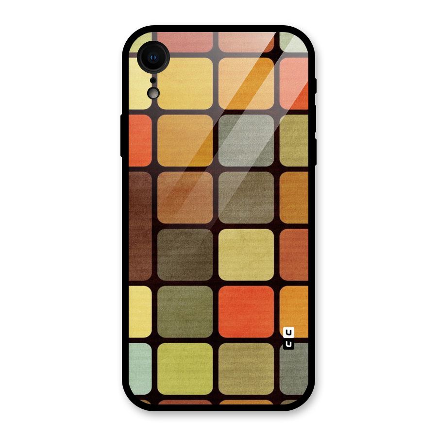 Vintage Boxes Glass Back Case for iPhone XR