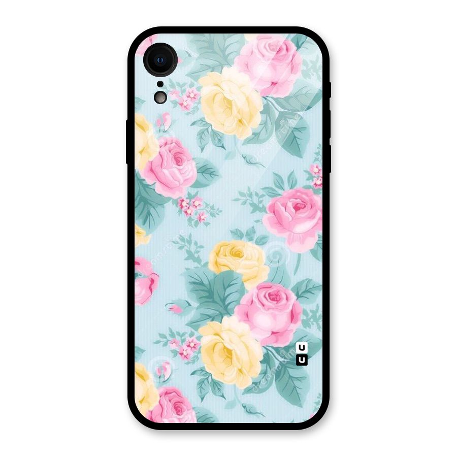 Vintage Pastels Glass Back Case for iPhone XR