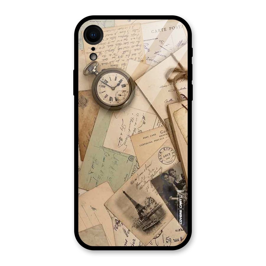 Vintage Postcards Glass Back Case for iPhone XR