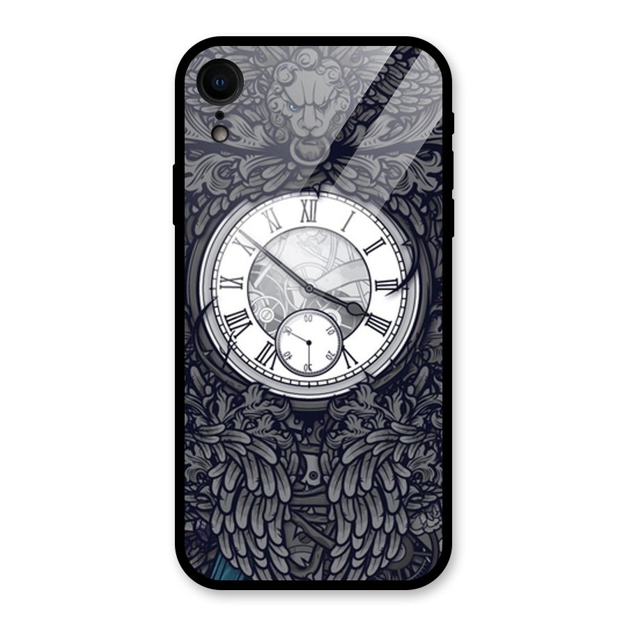 Wall Clock Glass Back Case for iPhone XR