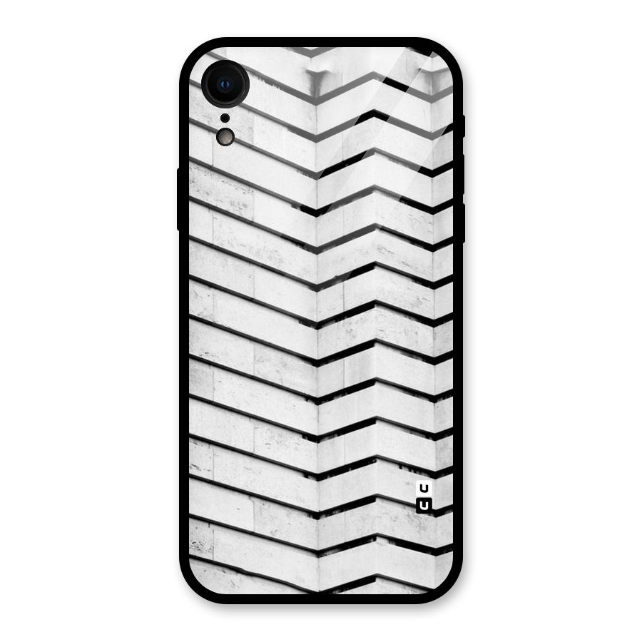 Wall Zig Zag Glass Back Case for iPhone XR