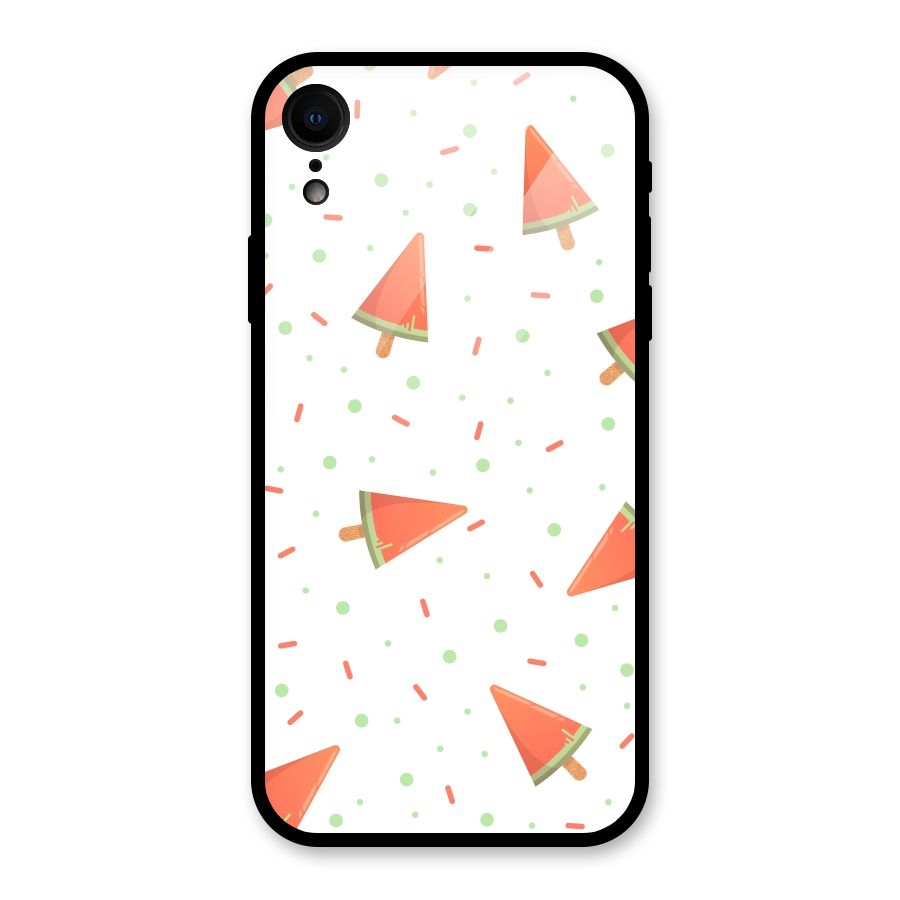 Watermelon Ice Creams Glass Back Case for iPhone XR