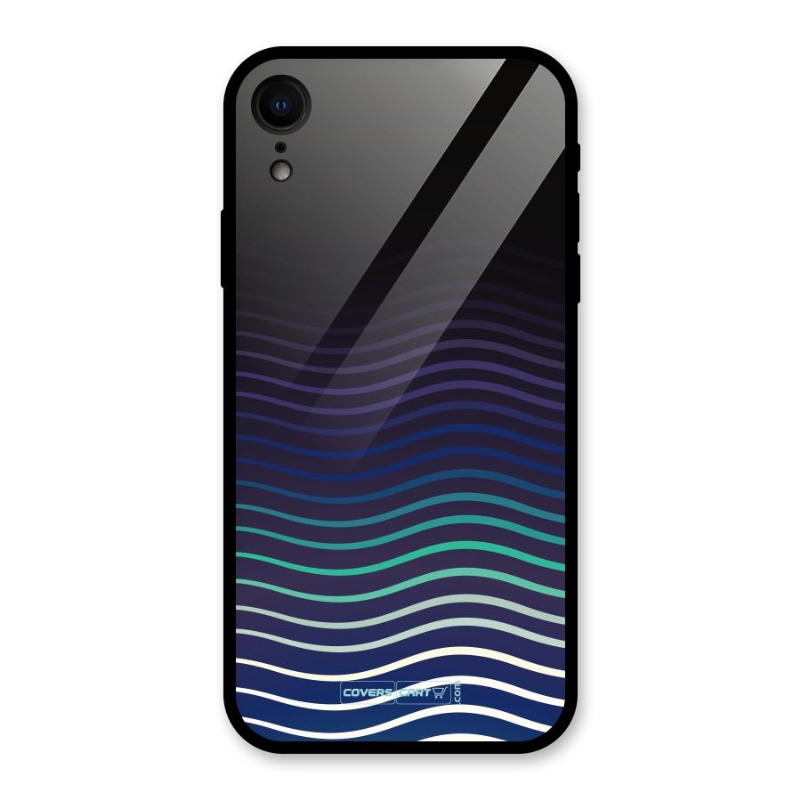 Wavy Stripes Glass Back Case for iPhone XR