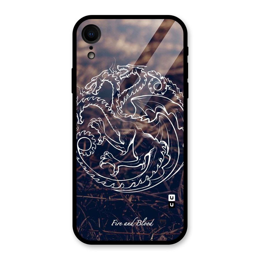White Circle Glass Back Case for iPhone XR