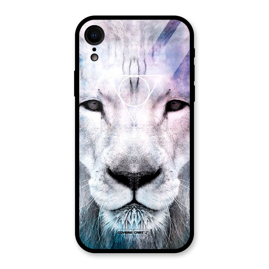 White Lion Glass Back Case for iPhone XR