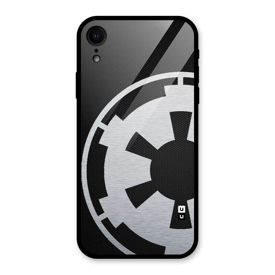 White Wheel Glass Back Case for iPhone XR