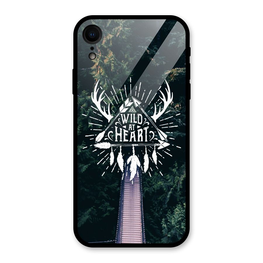 Wild Heart Glass Back Case for iPhone XR