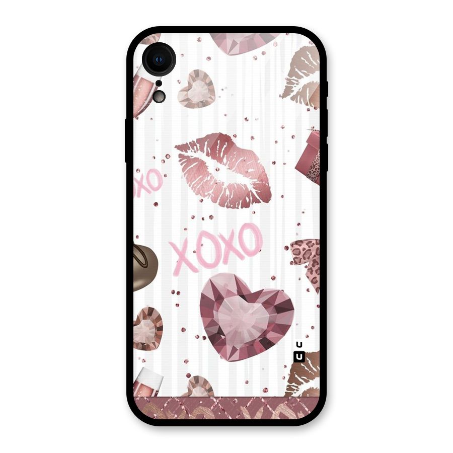 Wine Lip xoxo Glass Back Case for iPhone XR
