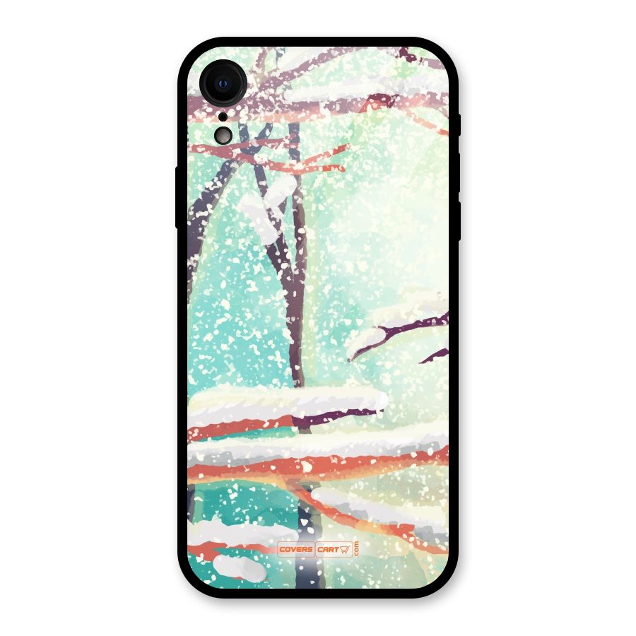Winter Season Glass Back Case for iPhone XR
