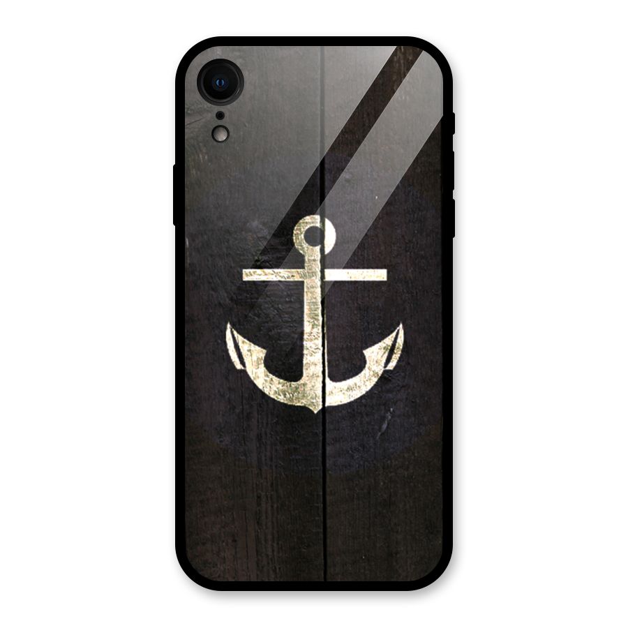 Wood Anchor Glass Back Case for iPhone XR