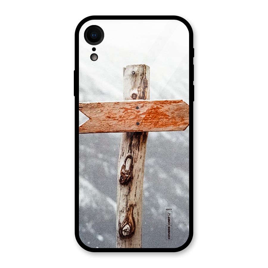 Wood And Snow Glass Back Case for iPhone XR