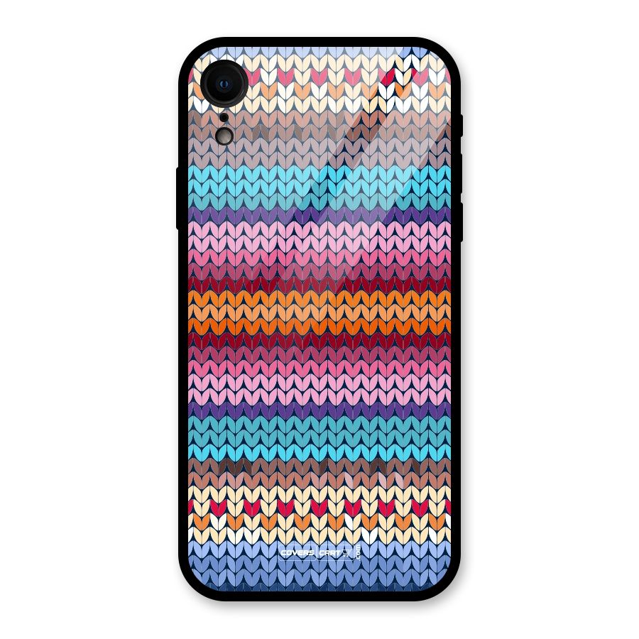 Woolen Glass Back Case for iPhone XR