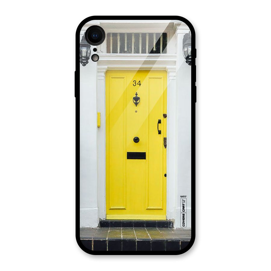 Yellow Door Glass Back Case for iPhone XR