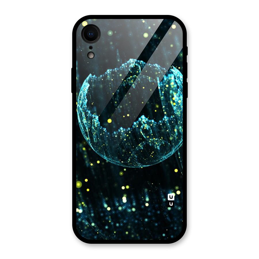 Yellow Rain Glass Back Case for iPhone XR